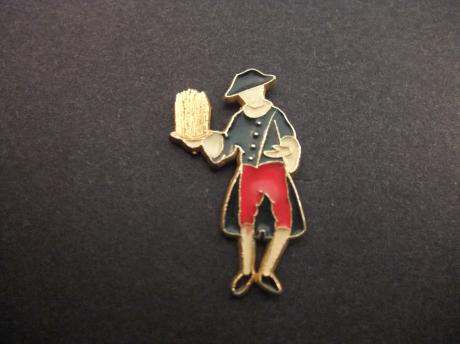 Figuur met cape en dienblad onbekend